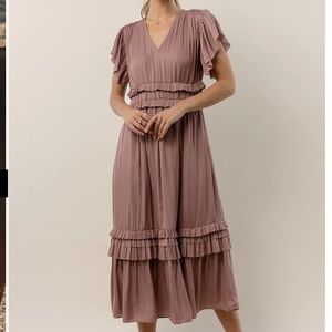 Bohme Willa Ruddle Dress in dusty Pink
